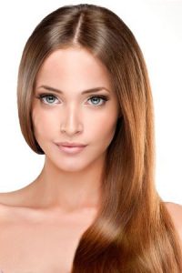 Straight-hair-with-centre-parting at elements hair & beauty salon, Oxted