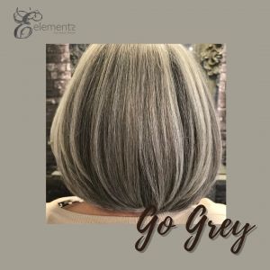 Grey hair colours at elements hair salon in Surrey